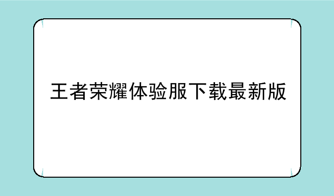 王者荣耀体验服下载最新版